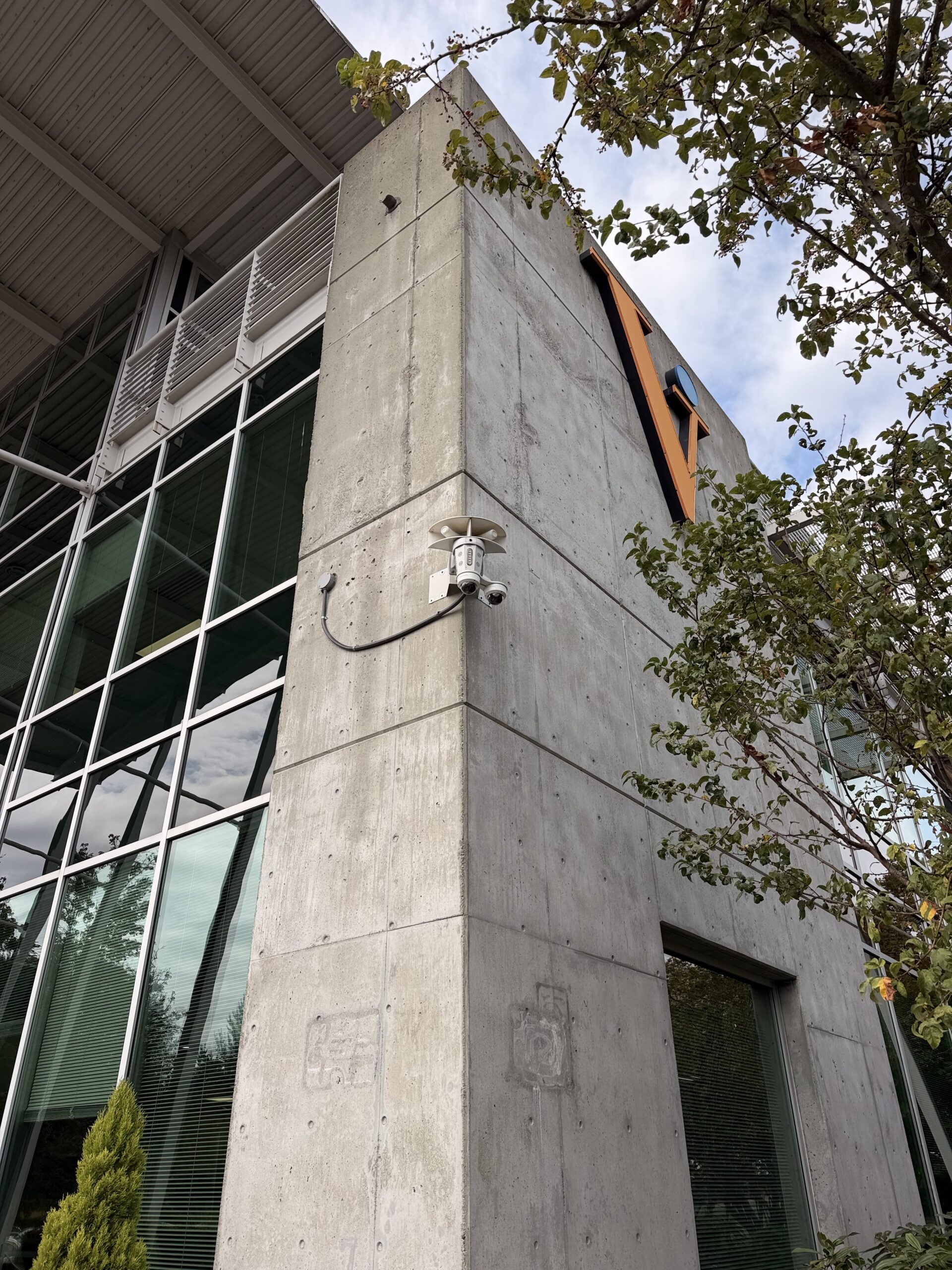 Action-CS active deterrence equipment installed on a retail storefront